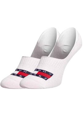 Chaussettes Tommy Jeans Footie Blanc Unisexe