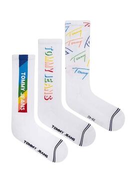 Chaussettes Tommy Jeans Thuni Blanc Homme et Femme