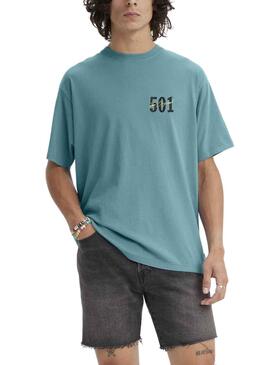 T-Shirt Levis 501 Vintage Bleu pour Homme