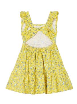 Robe Mayoral Knitted Printed Jaune pour Fille