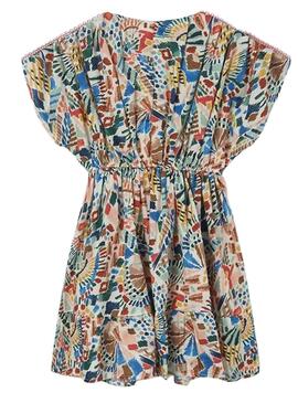 Robe Mayoral Printed Blanc pour Fille