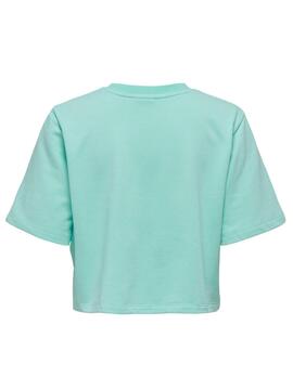 T-Shirt Only Sasja Turquoise pour Femme