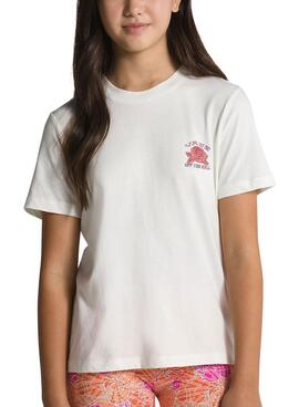 T-Shirt Vans Roses Blanc pour Fille