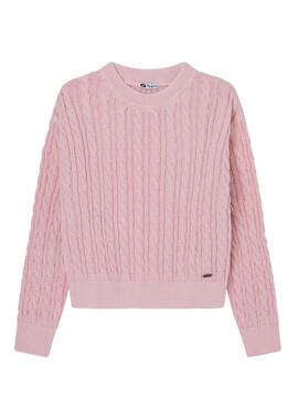 Pull Pepe Jeans Cora Rosa pour Fille