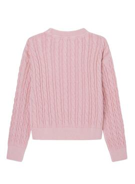 Pull Pepe Jeans Cora Rosa pour Fille