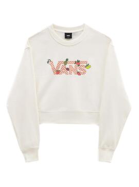 Sweat Vans Fruit Check Blanc pour Femme