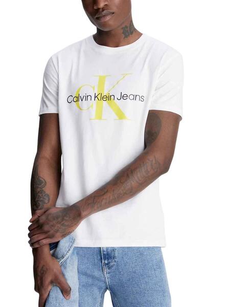 T-shirt blanc Calvin Klein jeans homme