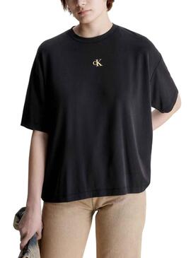 T-Shirt Calvin Klein Logo Modal Noire pour Homme