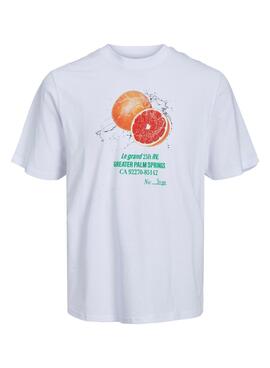 T-Shirt Jack & Jones Grocery Blanc pour Homme