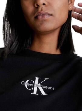 T-Shirt Calvin Klein Jumpsuitlogo Slim Noire Femme