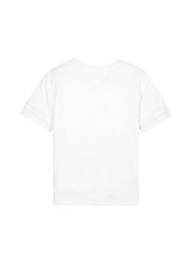 T-Shirt Tommy Hilfiger Sporty Ruban Maille Blanc
