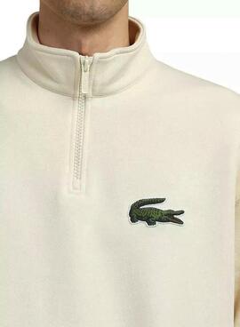 Sweat Lacoste Eco Beige pour Homme