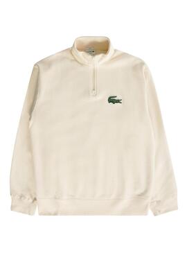 Sweat Lacoste Eco Beige pour Homme