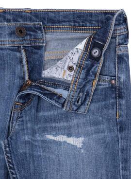 Bermuda Pepe Jeans Cashed Repair Bleu Garçon