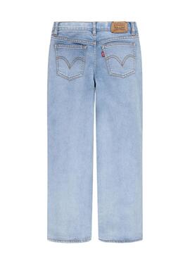 Pantalon Jeans Levis Wide Jambe Bleu pour Fille