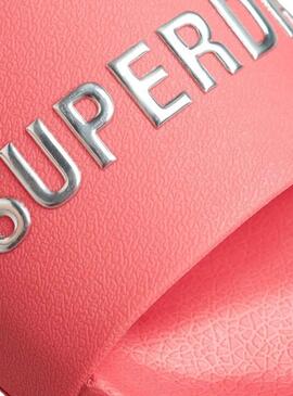 Flip flops Superdry Code Logo Rose pour Femme