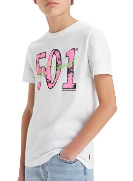 T-Shirt Levis 501 Blanc pour Garçon