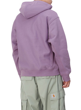 Sweat Carhartt Hooded Américain Script Violet