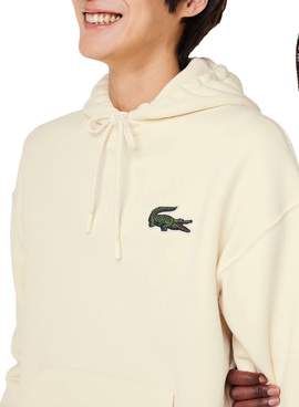 Sweat Lacoste Eco Loose Beige Homme et Femme