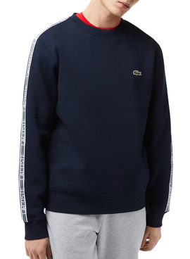 Sweat Lacoste Streetwear Bleu Marine pour Homme