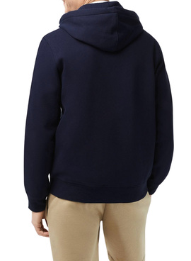 Sweat Lacoste Classic Zip Bleu Marine pour Homme