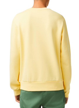 Sweat Lacoste Basic Jaune pour Homme