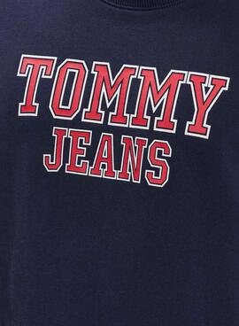 Sweat Tommy Jeans Entry Graphic Bleu Marine Homme