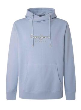 Sweat Pepe Jeans Edward Hoodie Bleu pour Homme