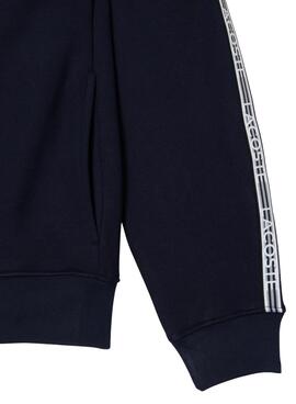 Sweat Lacoste Classic Zip Bleu Marine pour Homme