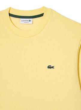 Sweat Lacoste Basic Jaune pour Homme