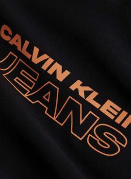 T-Shirt Calvin Klein Stacked Noire pour Homme