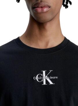 T-Shirt Calvin Klein Monologo Noire pour Homme