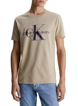 T-Shirt Calvin Klein Seasonal Beige pour Homme