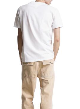 T-Shirt Tommy Jeans Circle Blanc pour Homme