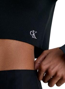 Cardigan Calvin Klein Hook Noire pour Femme
