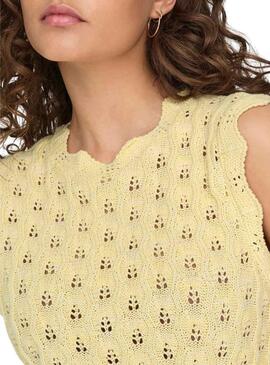 Top Only Luna Knitted Jaune pour Femme