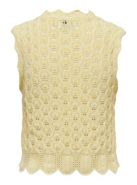 Top Only Luna Knitted Jaune pour Femme