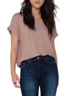 T-Shirt Only Moster Rosa pour Femme