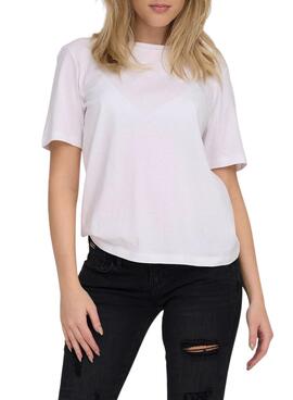 T-Shirt Only Lonely Blanc pour Femme
