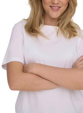T-Shirt Only Lonely Blanc pour Femme
