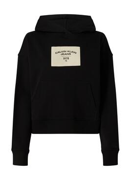 Sweat Calvin Klein Relaxed Noire pour Femme