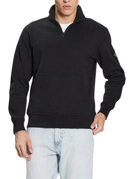 Sweat Calvin Klein Badge Noire pour Homme