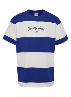 T-Shirt Tommy Jeans Serif Blanc pour Homme