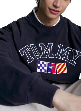 Sweat Tommy Jeans Archive Bleu Marine pour Homme