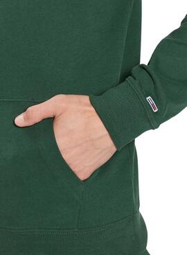 Sweat Tommy Jeans Arched Vert pour Homme