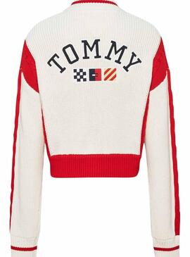 Veste Tommy Jeans Bombardier Blanc pour Femme