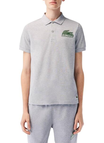 Polo lacoste fashion gris homme