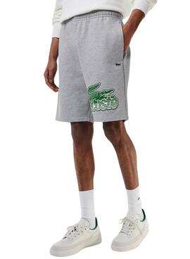 Bermuda Sweat Lacoste Gris pour Homme