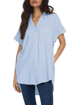 Chemise Only Fenna Listas Bleu pour Femme