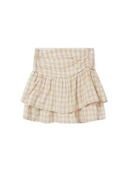 Jupe Mayoral Beige Vichy pour Fille